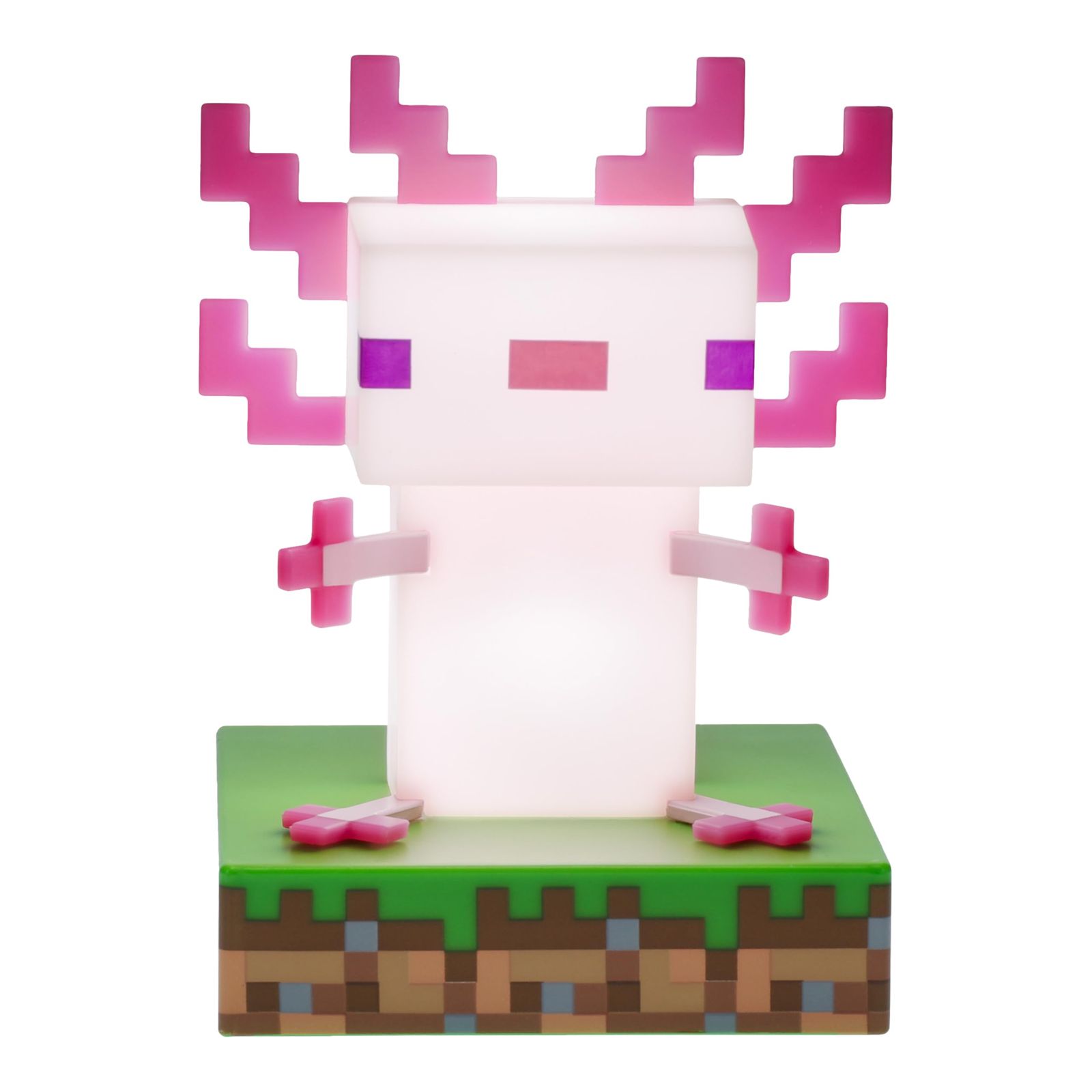 Paladone Minecraft パラドン Minecraft 公式ライセンス商品 Axolotl 自立式デスクライト ゲームルームの装飾とグッズ 男の子と女の子向けのナイトライトギフトアクセサリー プレイルームと寝室用