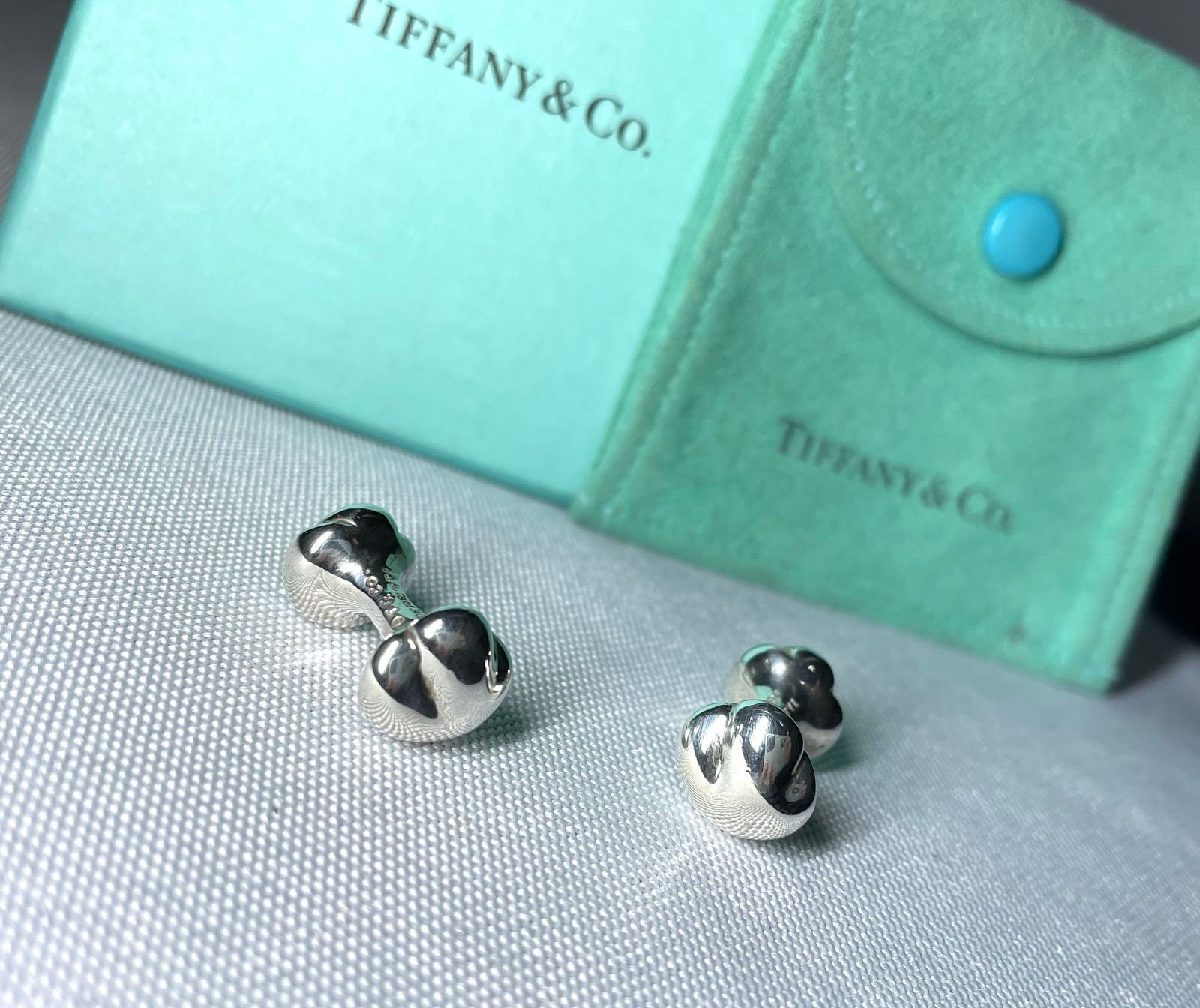 【Tiffany】エルサ・ペレッティ ビーン デザイン カフス　925シルバー エルサ・ペレッティ™ ビーン デザイン カフリンクス スターリング