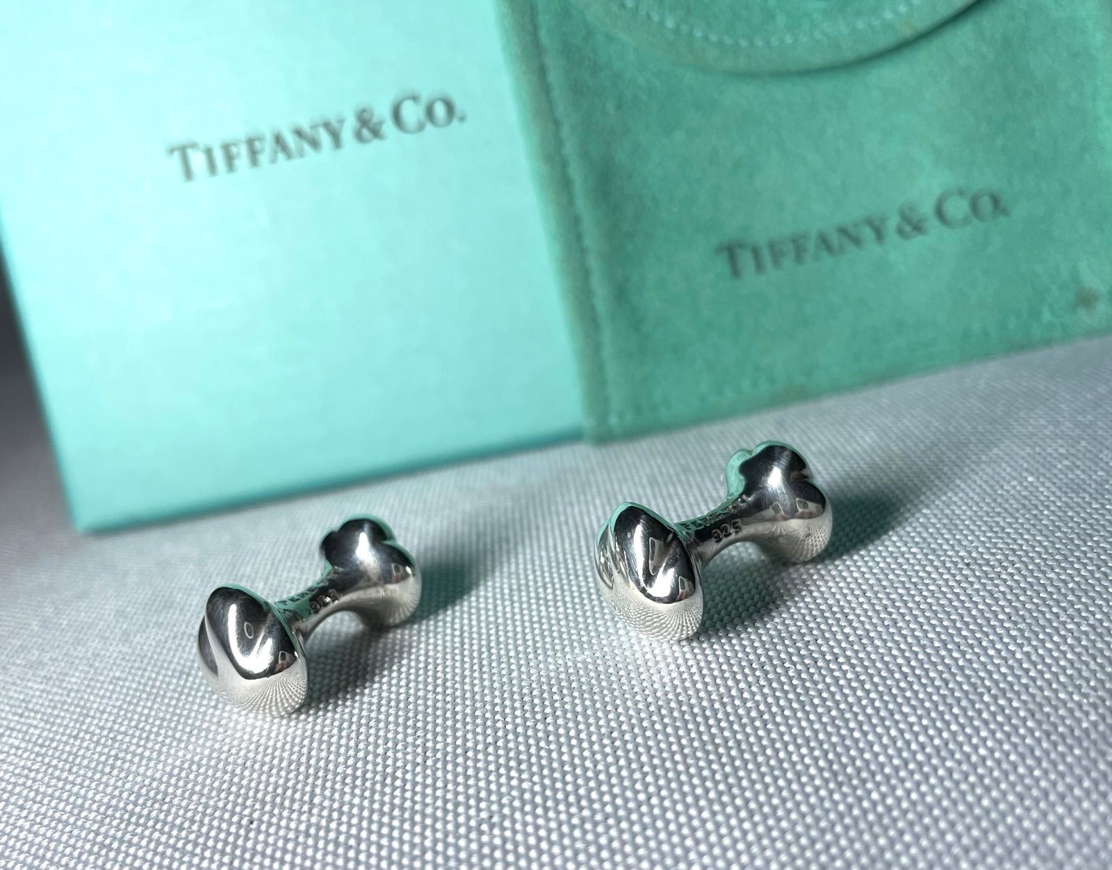 美品ティファニー　ビーンカフリンクス　エルサ・ペレッティ™ 美品 希少 TIFFANY ティファニー エルサペレッティ ボーンデザイン