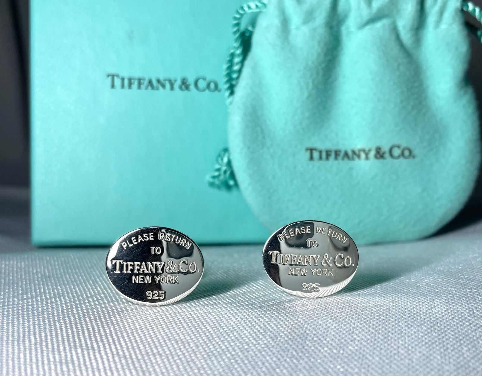 美品 Tiffany リターン トゥ ティファニー カフス カフリンクス ボタン