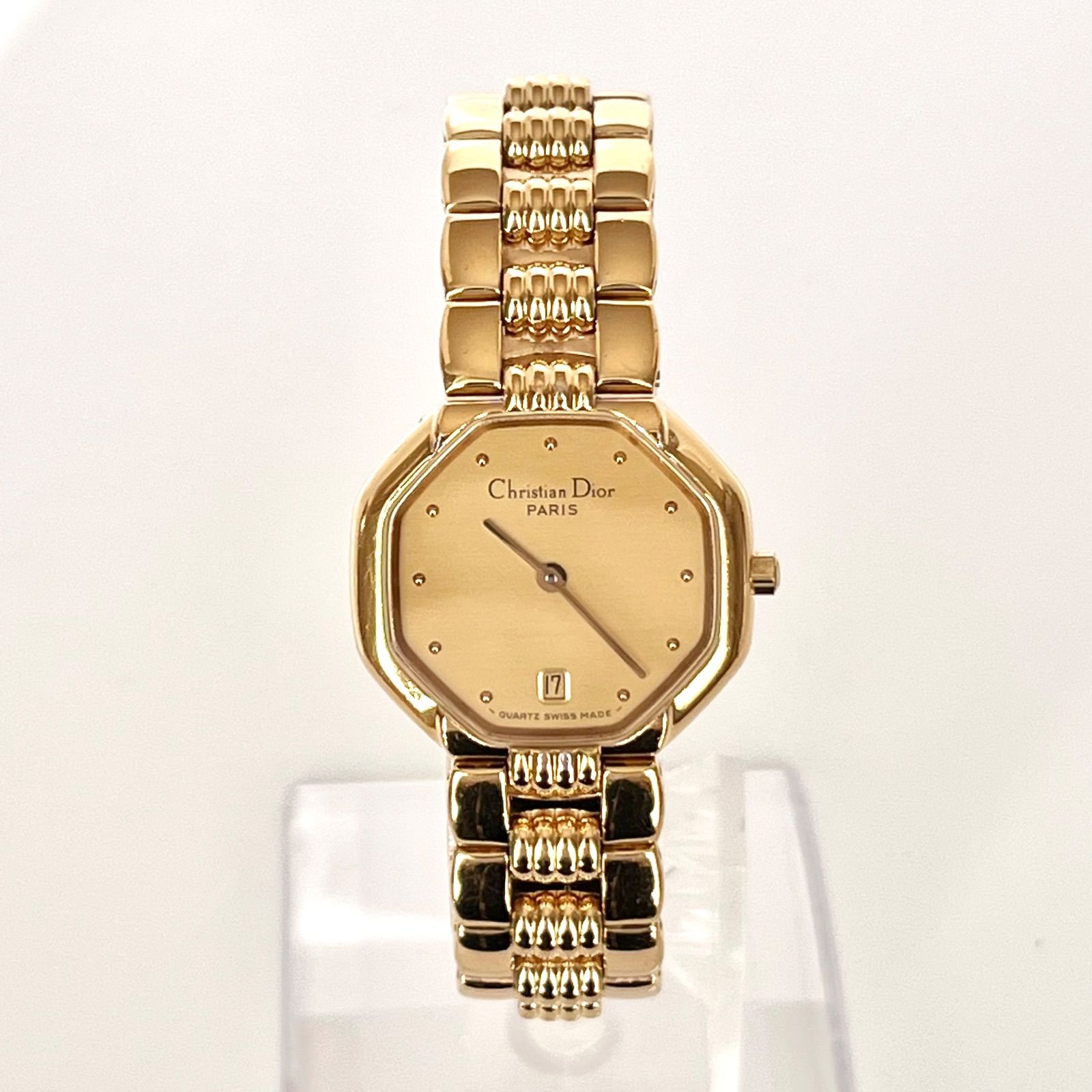 Christian Dior レディース 時計 ゴールド クリスチャンディオール レディース 腕時計 磨き済み 美品】Christian