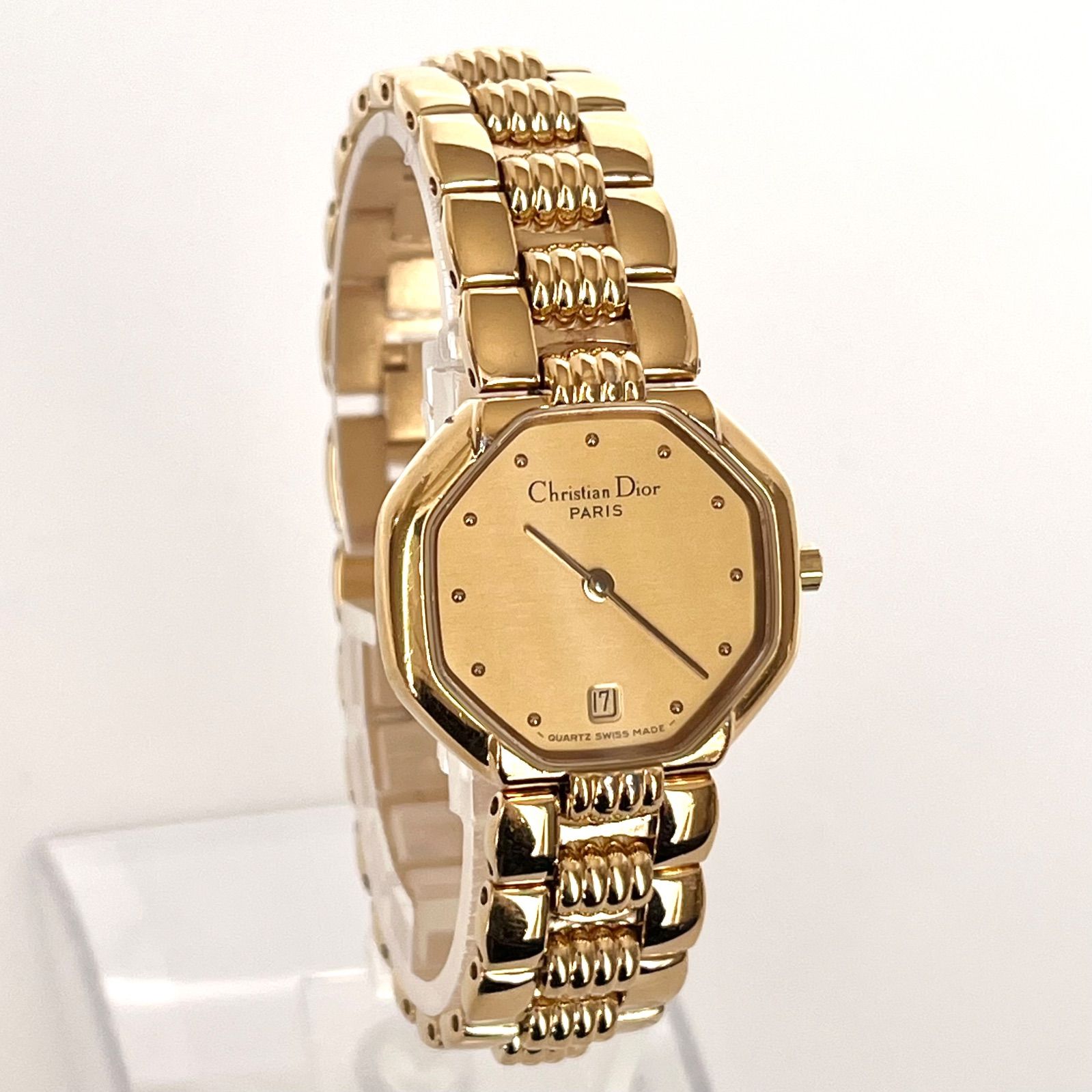 クリスチャンディオール レディース 腕時計 磨き済み 美品】Christian