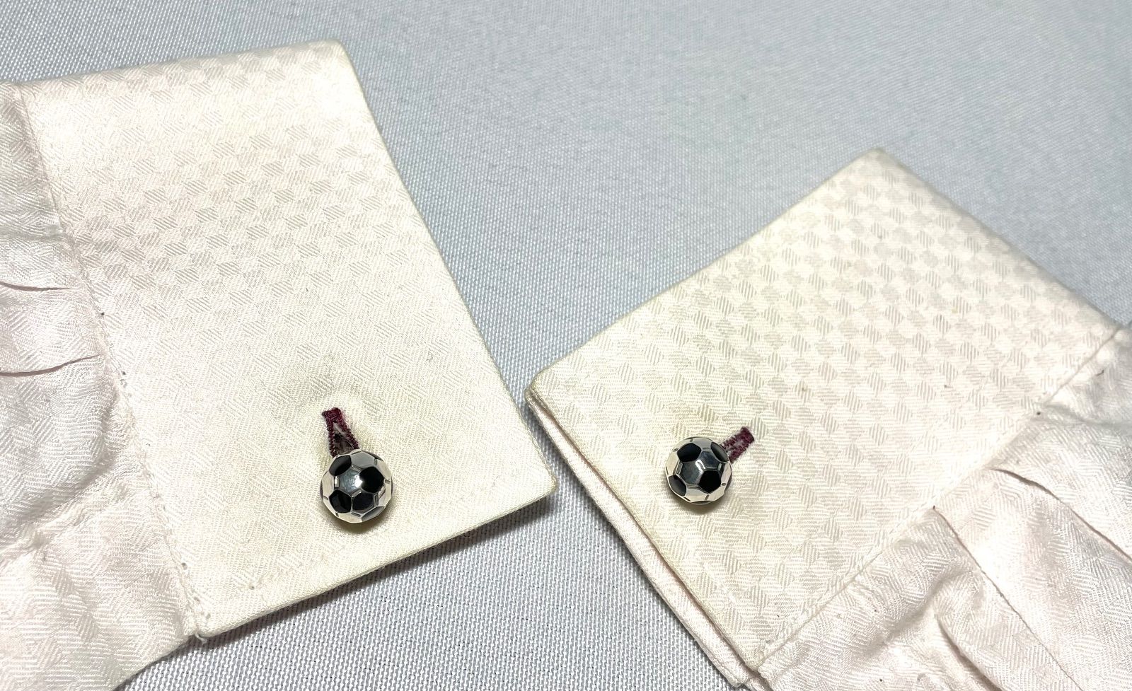 美品 Tiffany ティファニー サッカーボールカフス カフリンクス