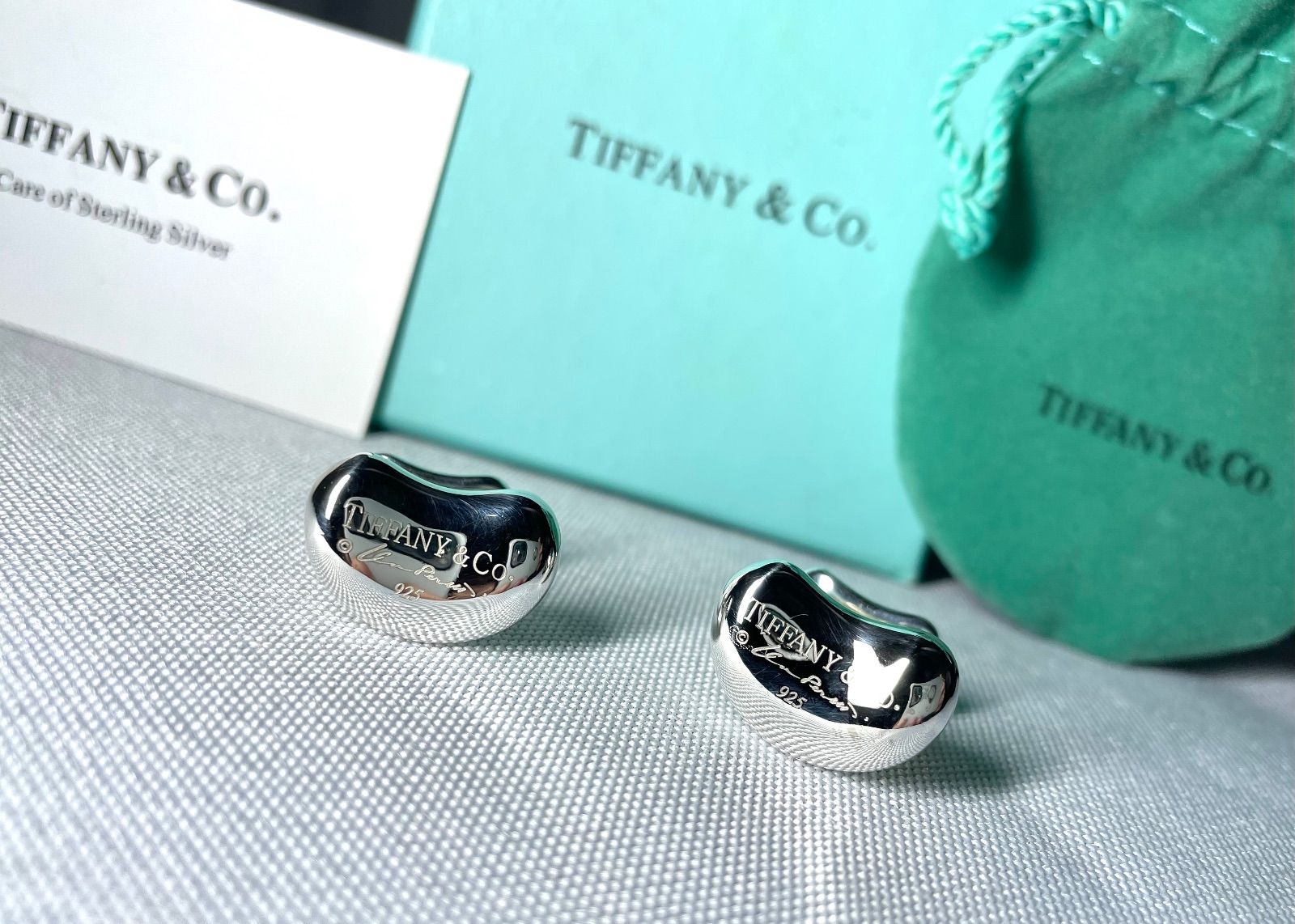 【Tiffany】エルサ・ペレッティ ビーン デザイン カフス　925シルバー Tiffany】エルサ・ペレッティ ビーン デザイン カフス 925シルバー