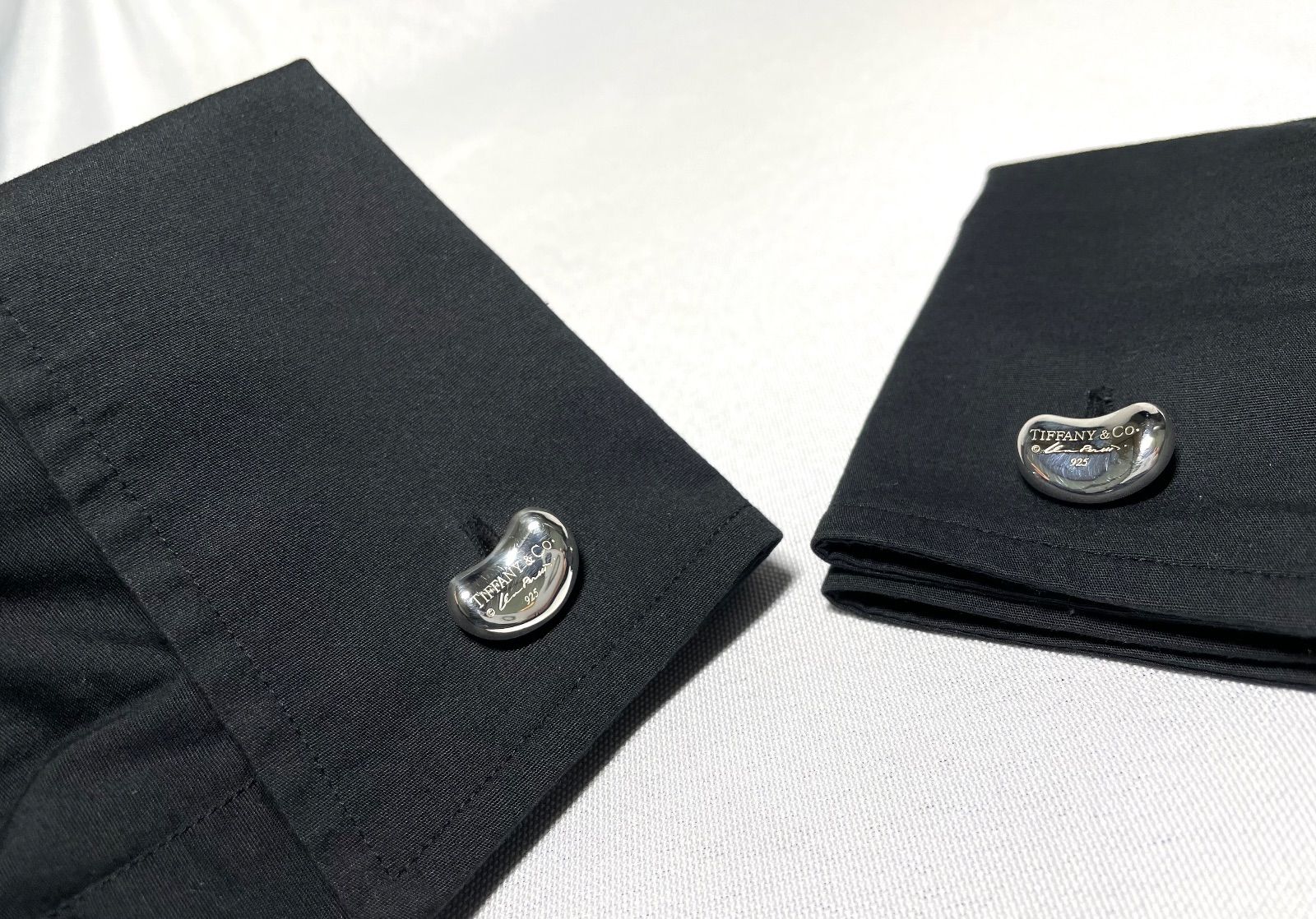 TIFFANY ティファニー エルサペレッティ ビーン ロゴ文字 カフス