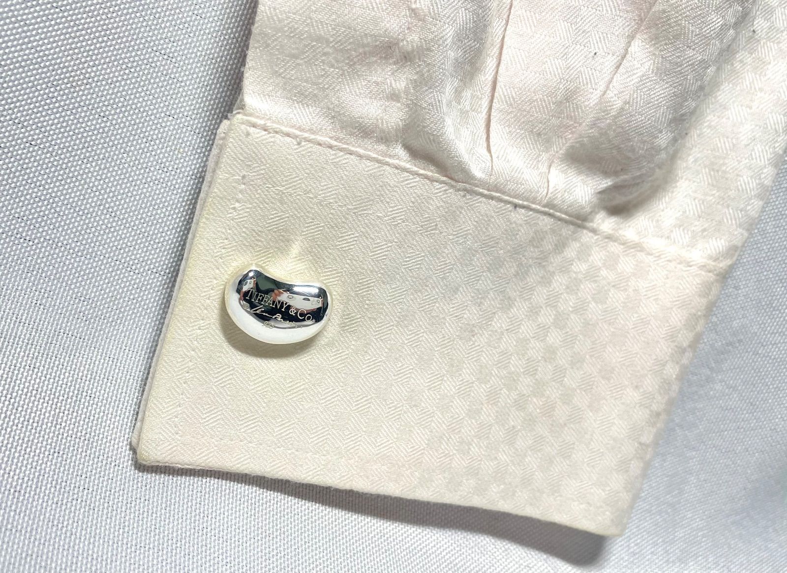 TIFFANY ティファニー エルサペレッティ ビーン ロゴ文字 カフス