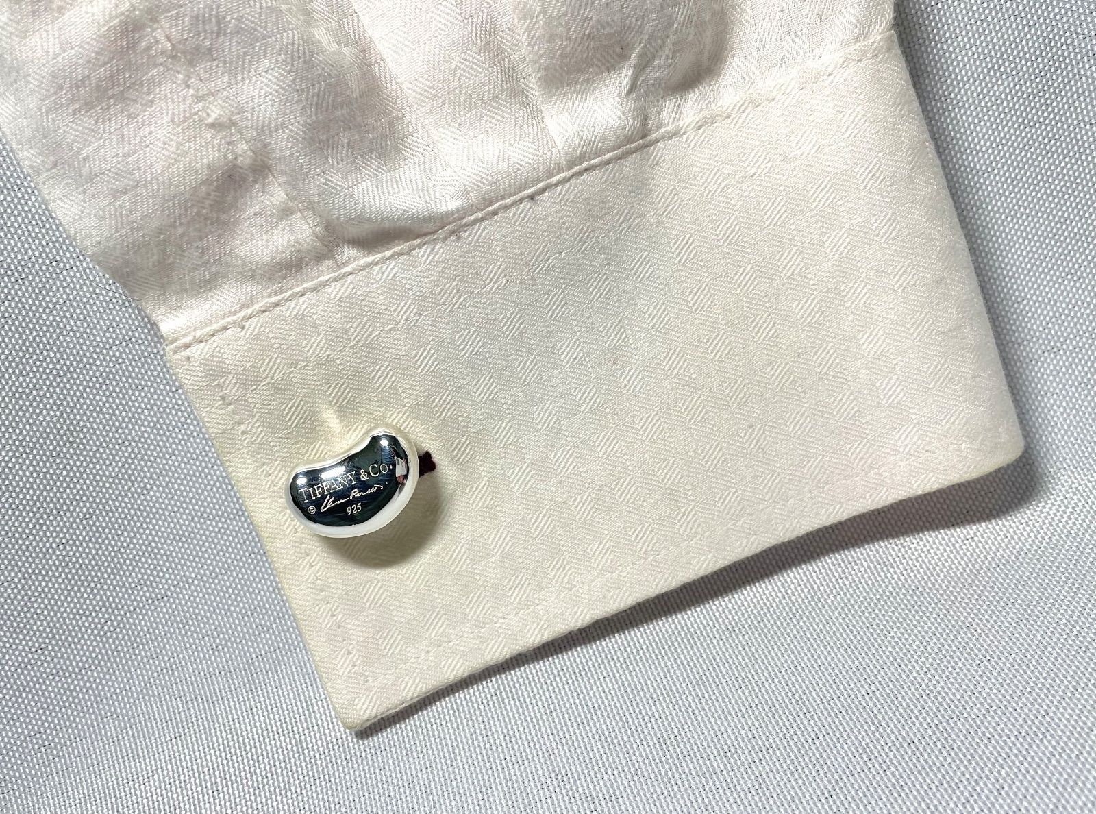 TIFFANY ティファニー エルサペレッティ ビーン ロゴ文字 カフス