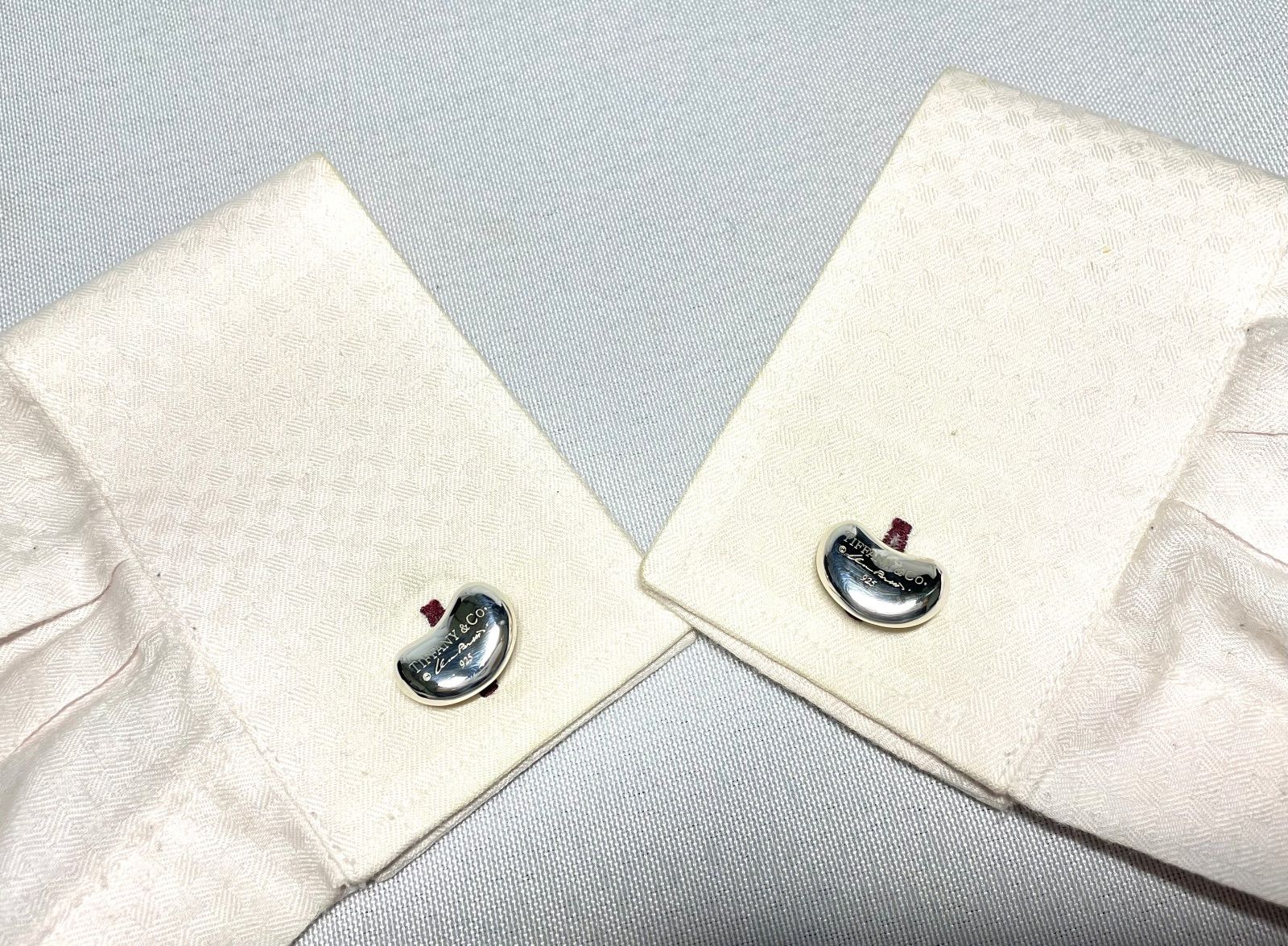 TIFFANY ティファニー エルサペレッティ ビーン ロゴ文字 カフス