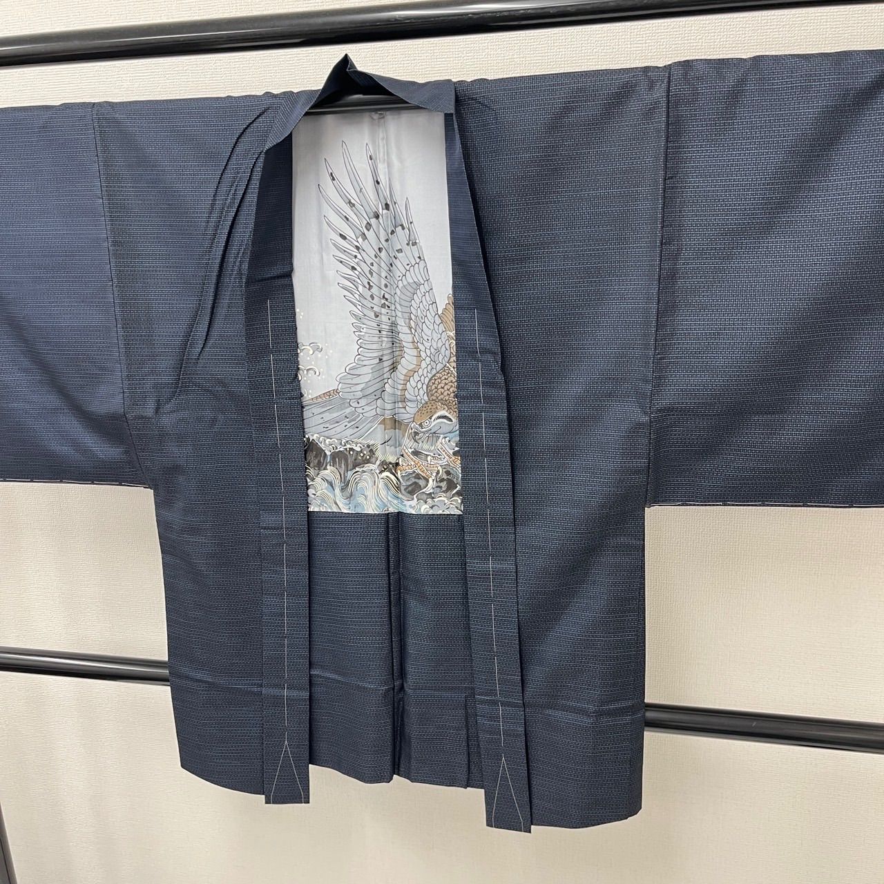 男羽織り 裄69.5 本場大島紬 正絹 散らし亀甲 泥藍染め MK-2650 - メルカリ