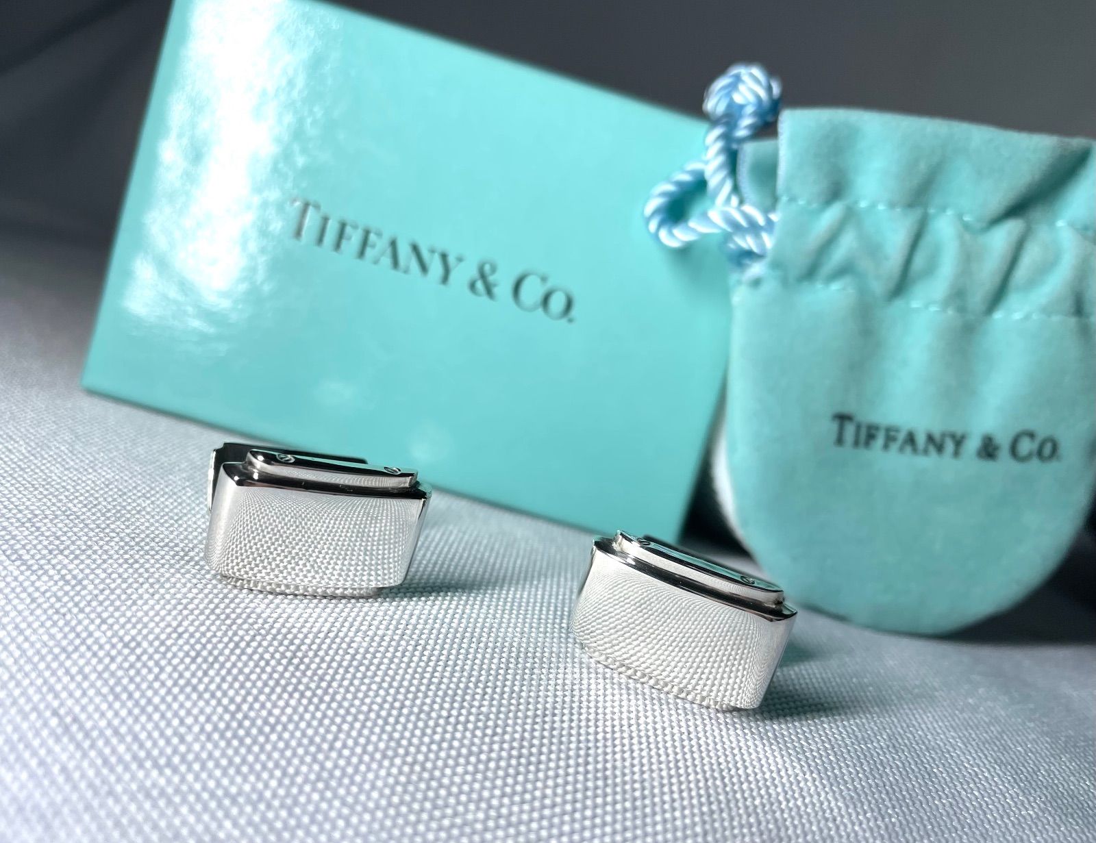 【美品】 TIFFANY&Co. カフスボタン　カフリンクス　シルバー 83 美品 Tiffany ティファニー メトロポリス カフス カフリンクス ボタン