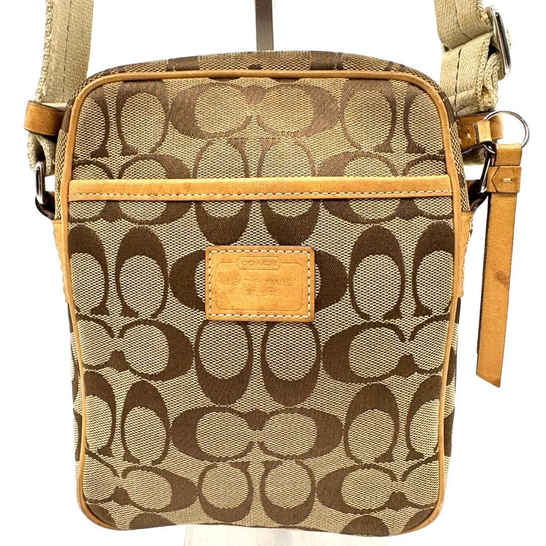 COACH コーチ ショルダーバッグ キャンバス シグネチャー 総柄 
