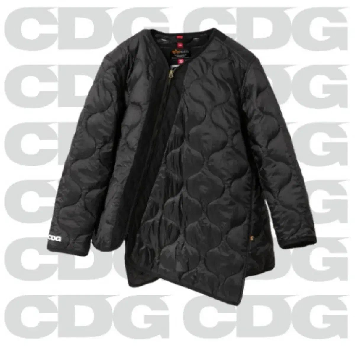 コム デ ギャルソン CDG アルファ インダストリーズ キルティング ジャケット ブラック