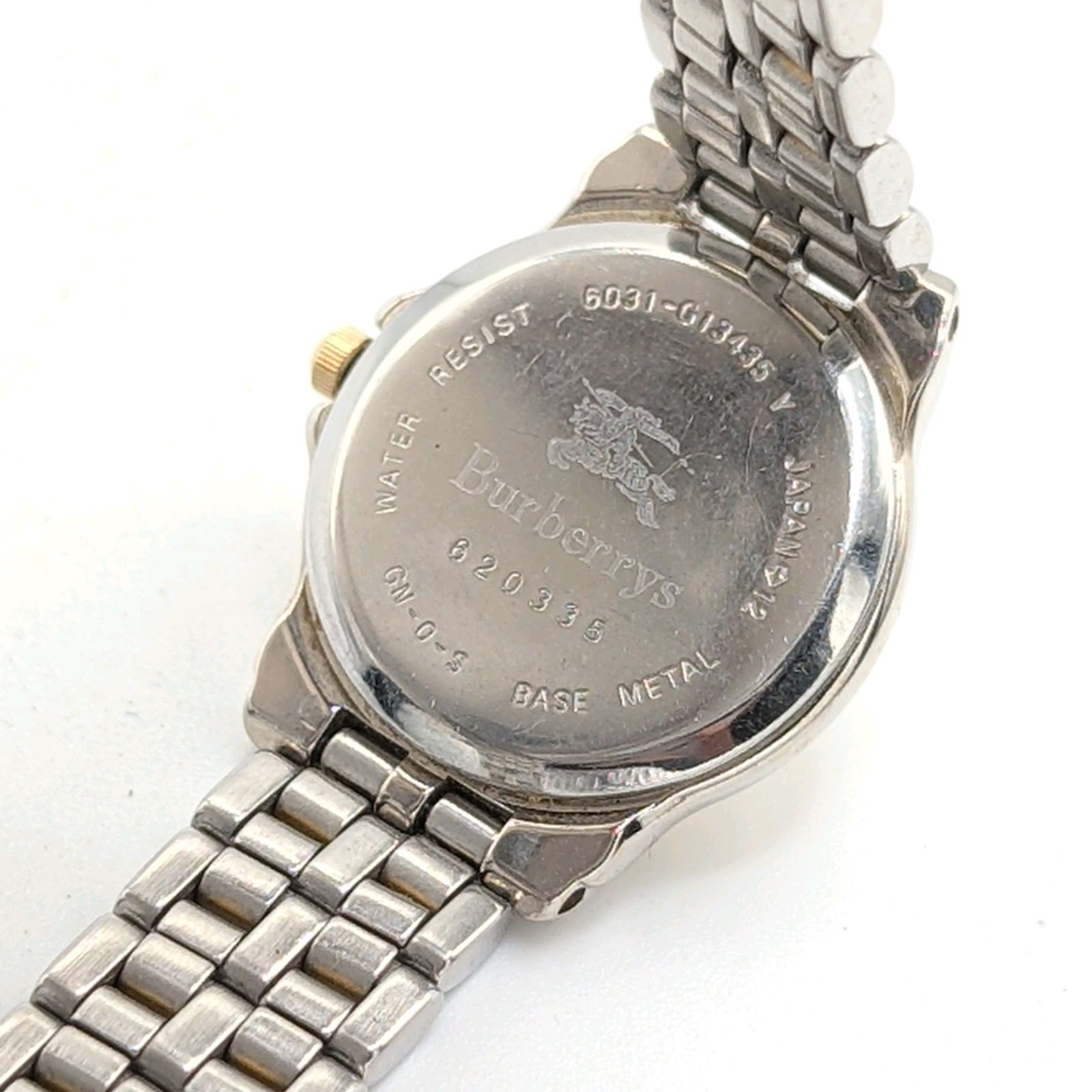 Burberrys Burberry Watch QZ Ladies Silver Dial Gold Y2K 00S