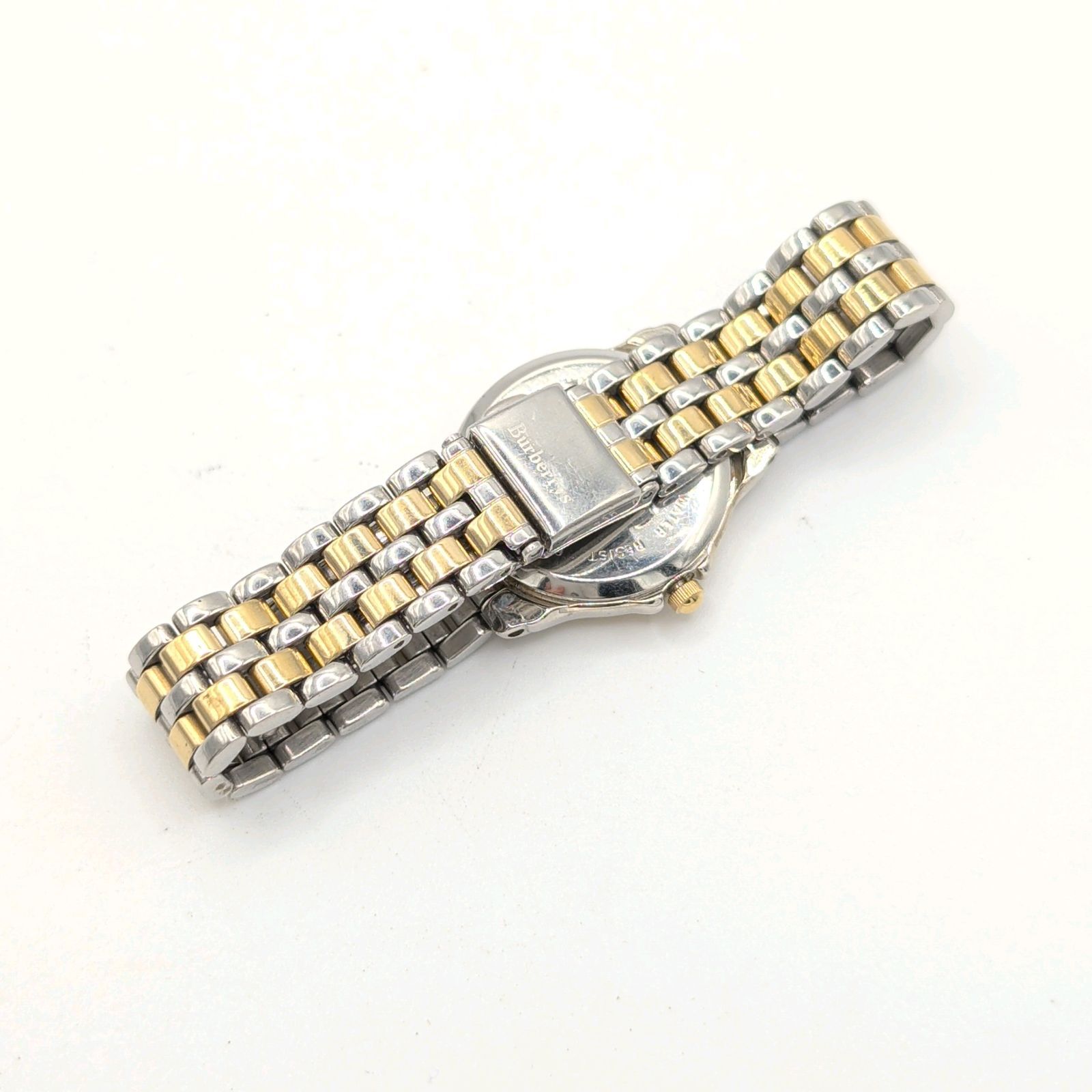Burberrys Burberry Watch QZ Ladies Silver Dial Gold Y2K 00S 