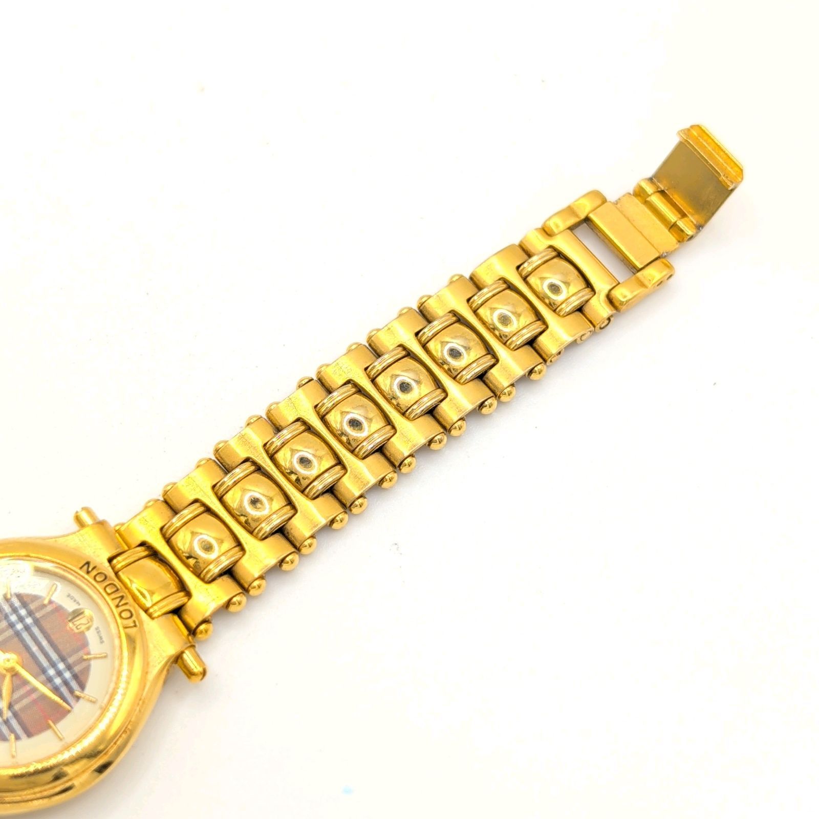 BURBERRY ノバチェック ゴールド レディース腕時計 1498 Burberrys Burberry Watch quartz Ladies Burberry check Gold Date