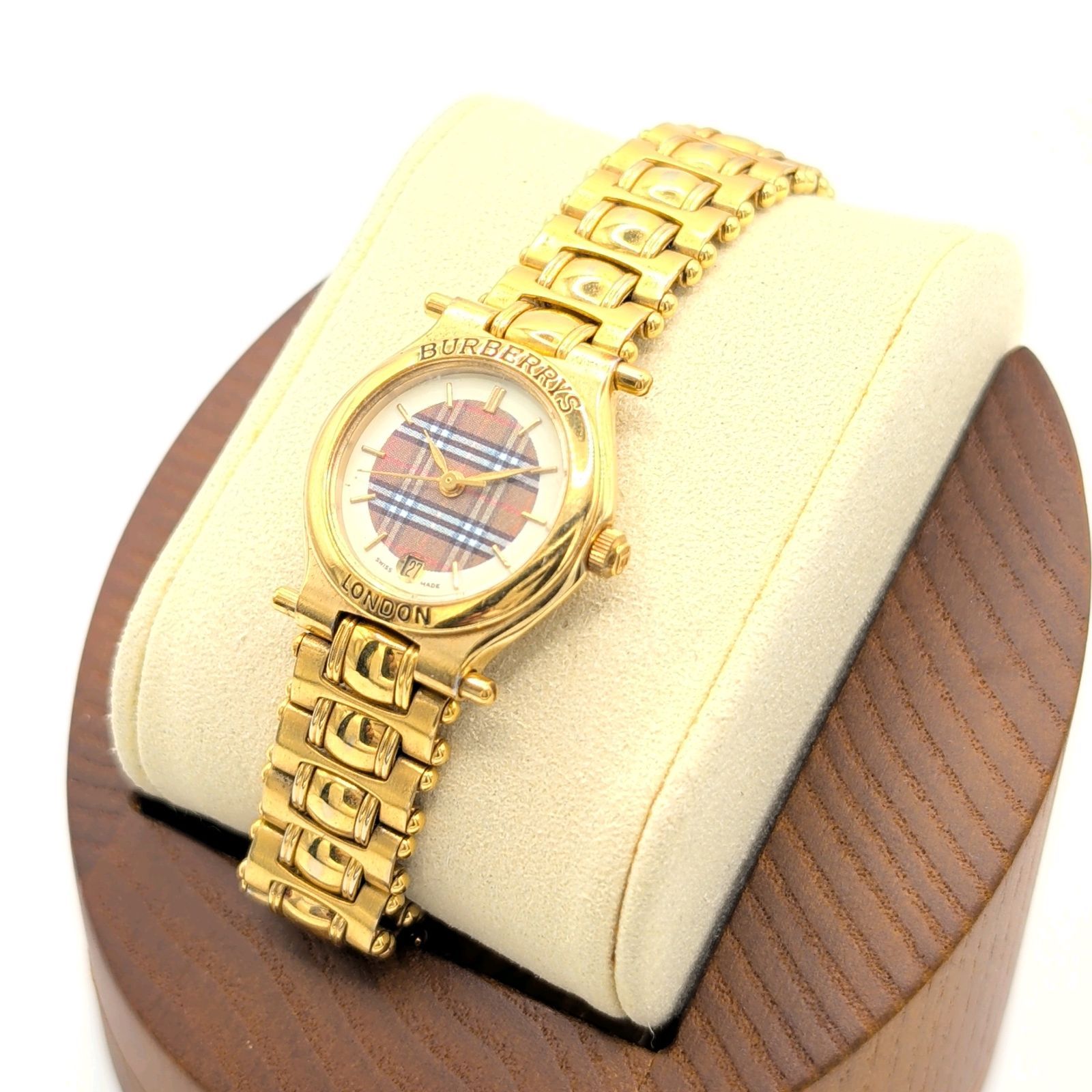 Burberrys Burberry Watch quartz Ladies Burberry check Gold Date