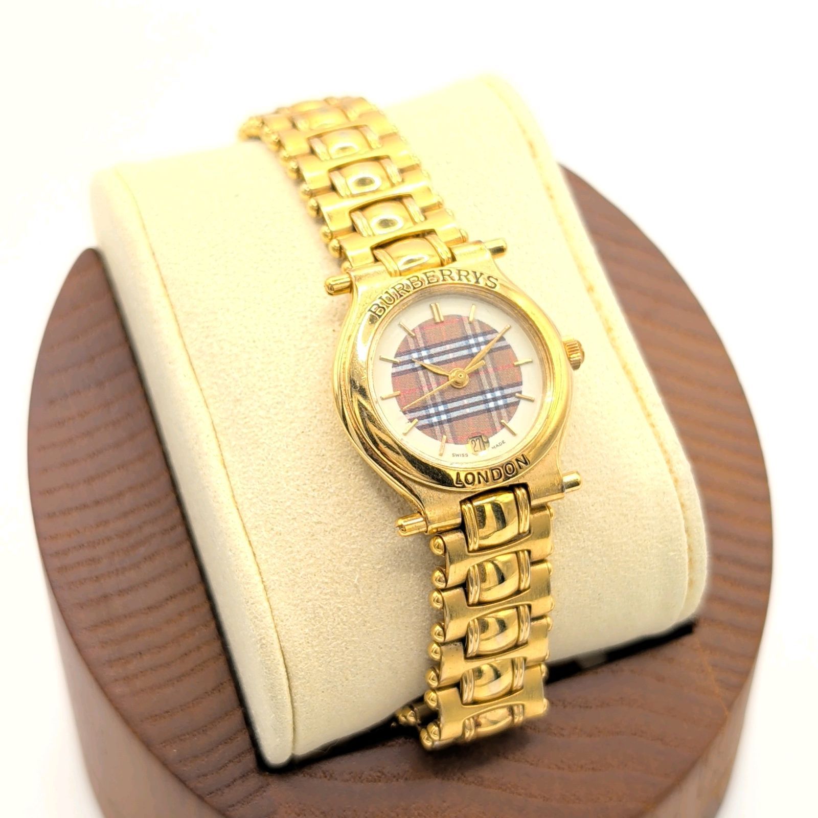 Burberrys Burberry Watch quartz Ladies Burberry check Gold Date
