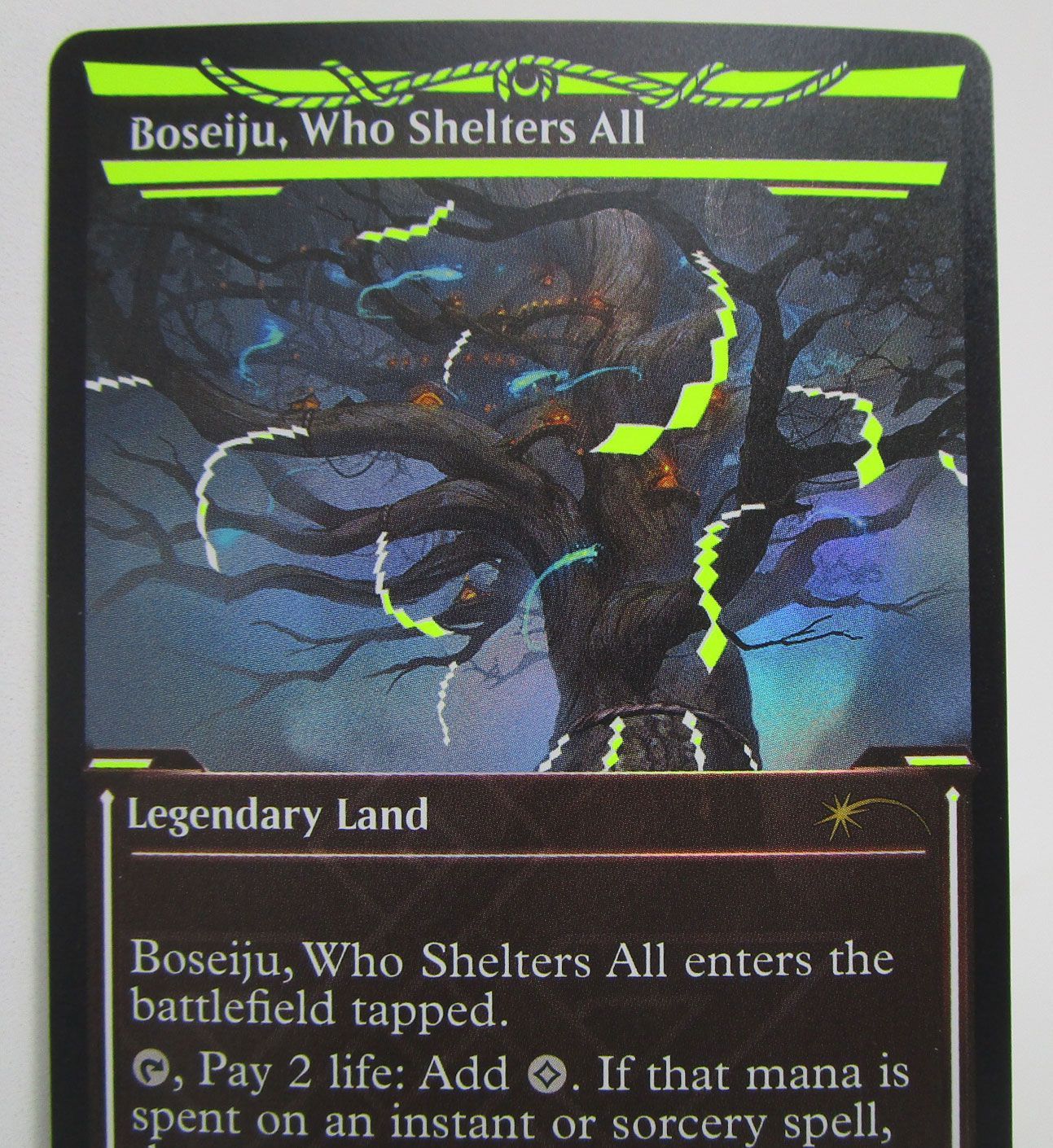 MTG すべてを護るもの、母聖樹 Boseiju, Who Shelters All ネオン