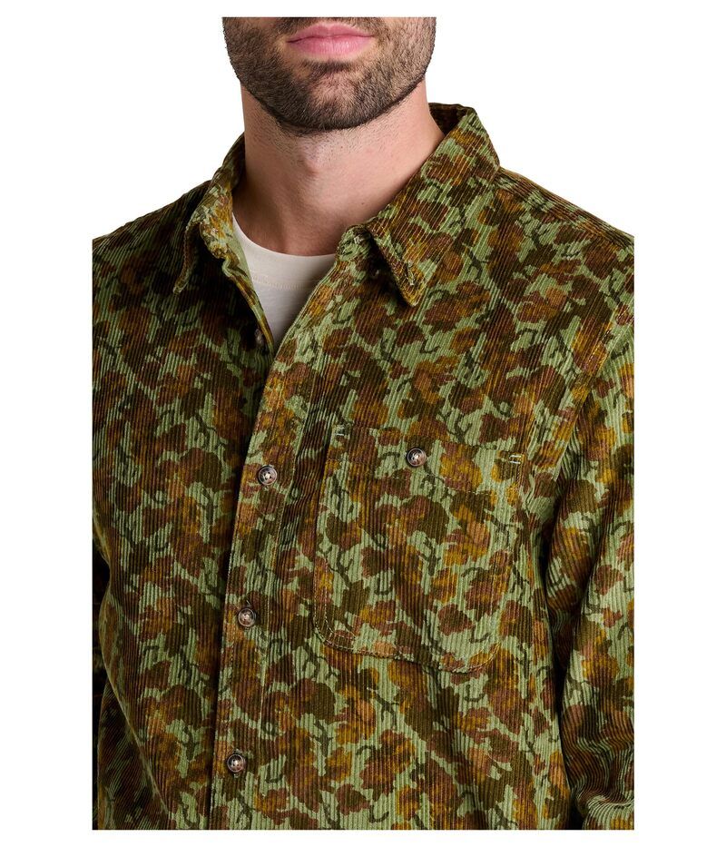 (取寄) トードアンドコー メンズ カスケーディア ロング スリーブ シャツ Toad&Co men Cascadia Long Sleeve Shirt Green Moss Leaf Print ドード アンドコー メンズ トップス シャツ ToadCo Cascadia Long