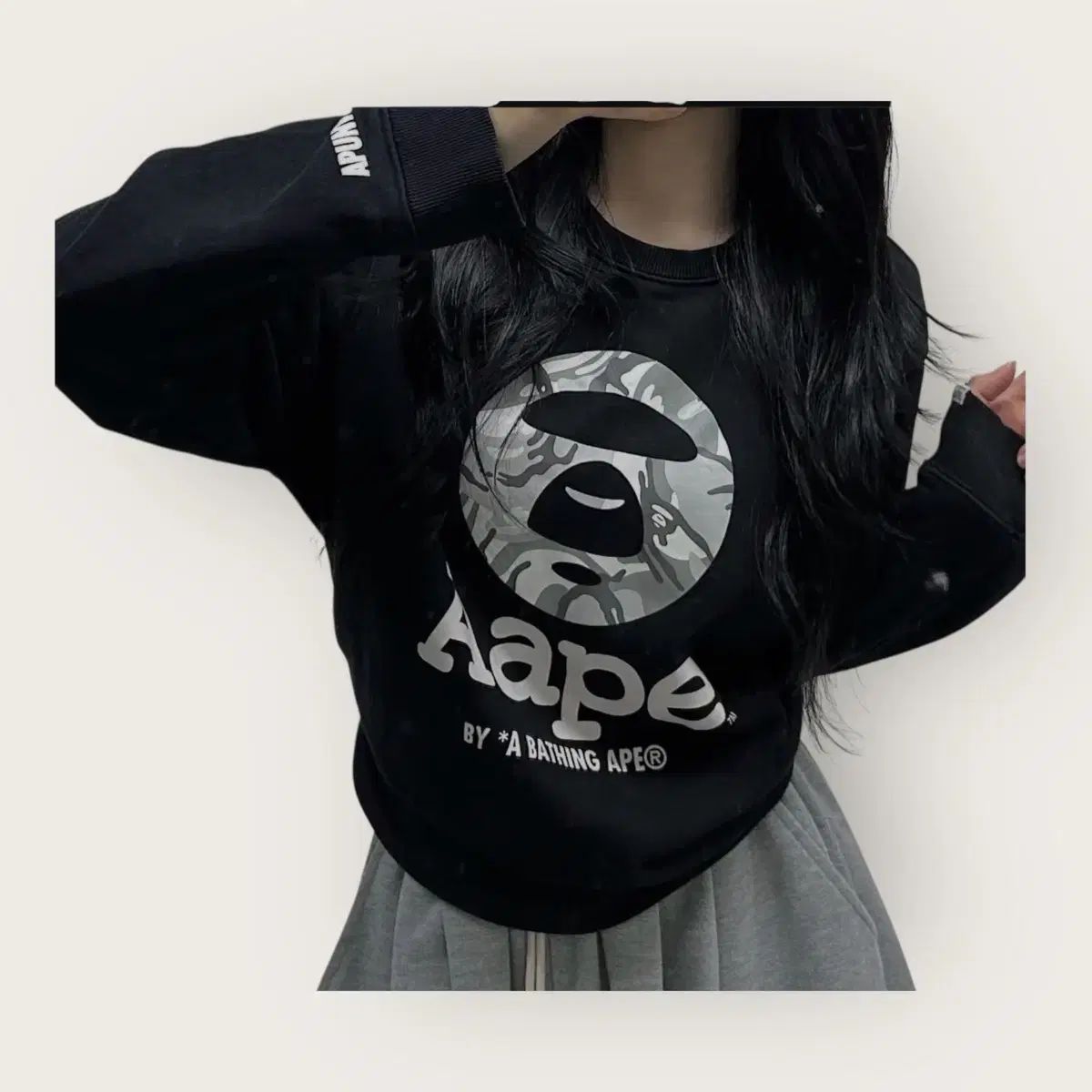 A BATHING APE トレーナー リバーシブル トレーナー スウェット BAPE 