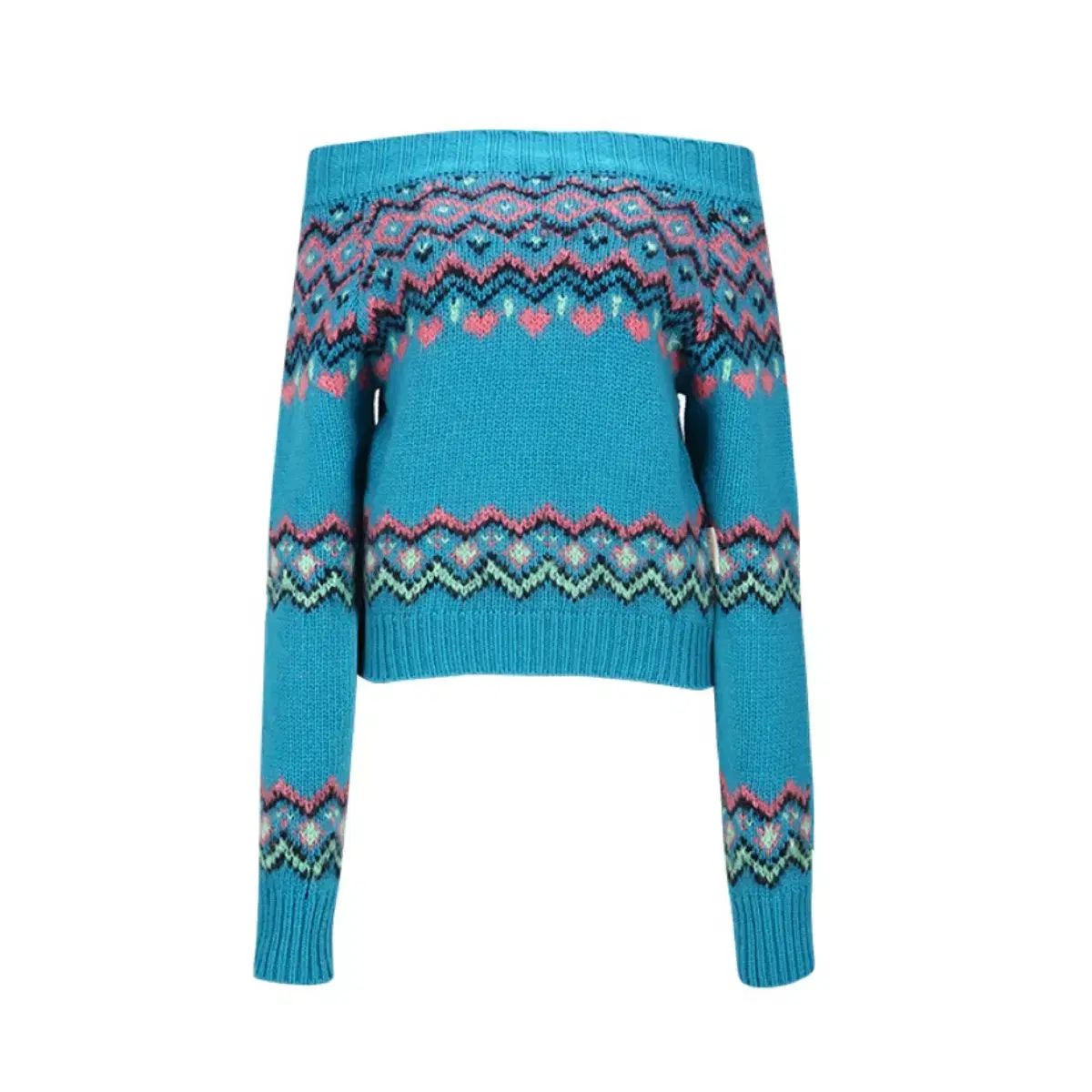 アンダースンベル TAKO NORDIC OFF SHOULDER KNIT TOP