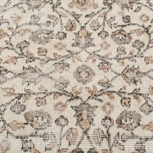 トルコヴィンテージラグ フローラル 大判サイズ ベージュ - メルカリ