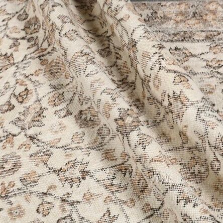 トルコヴィンテージラグ フローラル 大判サイズ ベージュ - メルカリ