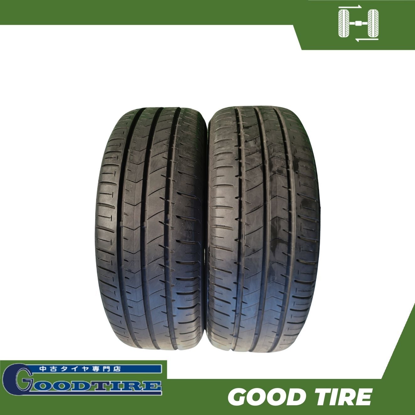 215 55 R 17 ブリヂストン ECOPIA NH 100 RV 2019年製 夏用 2本セット 8分山 タイヤ エスティマ クラウン オデッセイ 7301