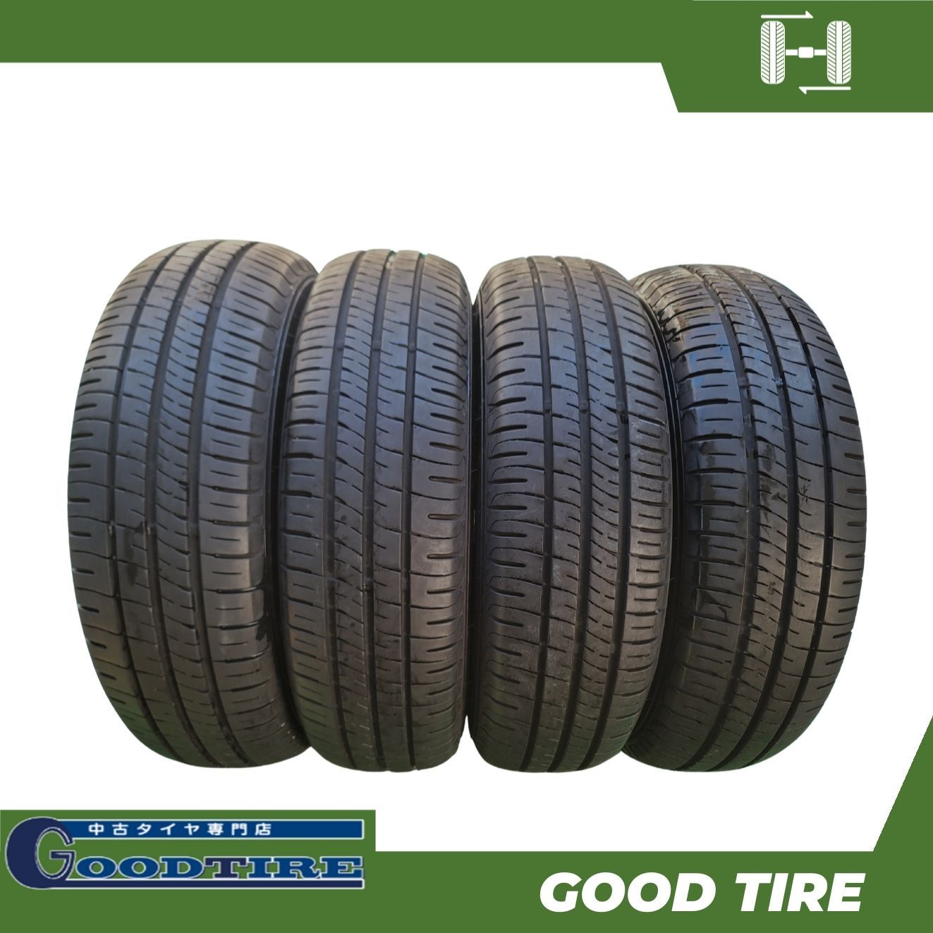 175/70R14 ダンロップ ENASAVE EC204 2022年製 4本 夏用 8分山 中古 