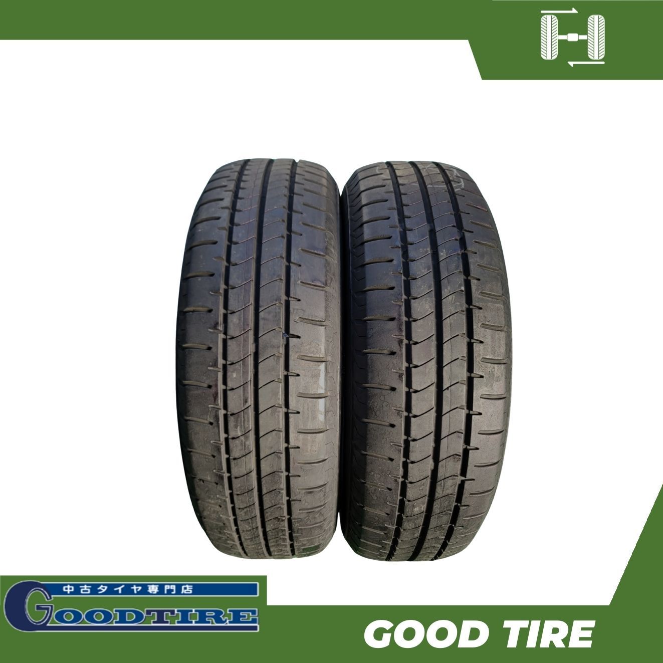 195/65R15 8分山 ブリヂストン NEWNO 2023年製 夏用 2本 中古タイヤ 