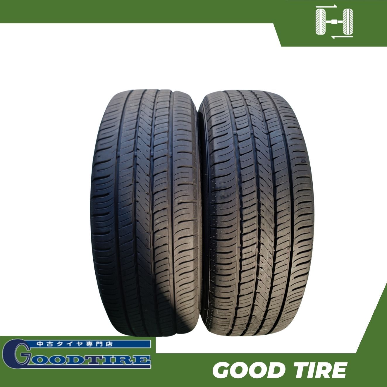 215/60R17 ダンロップ GRANTREK PTS 2023年製 夏用 2本 7.5分山 中古 