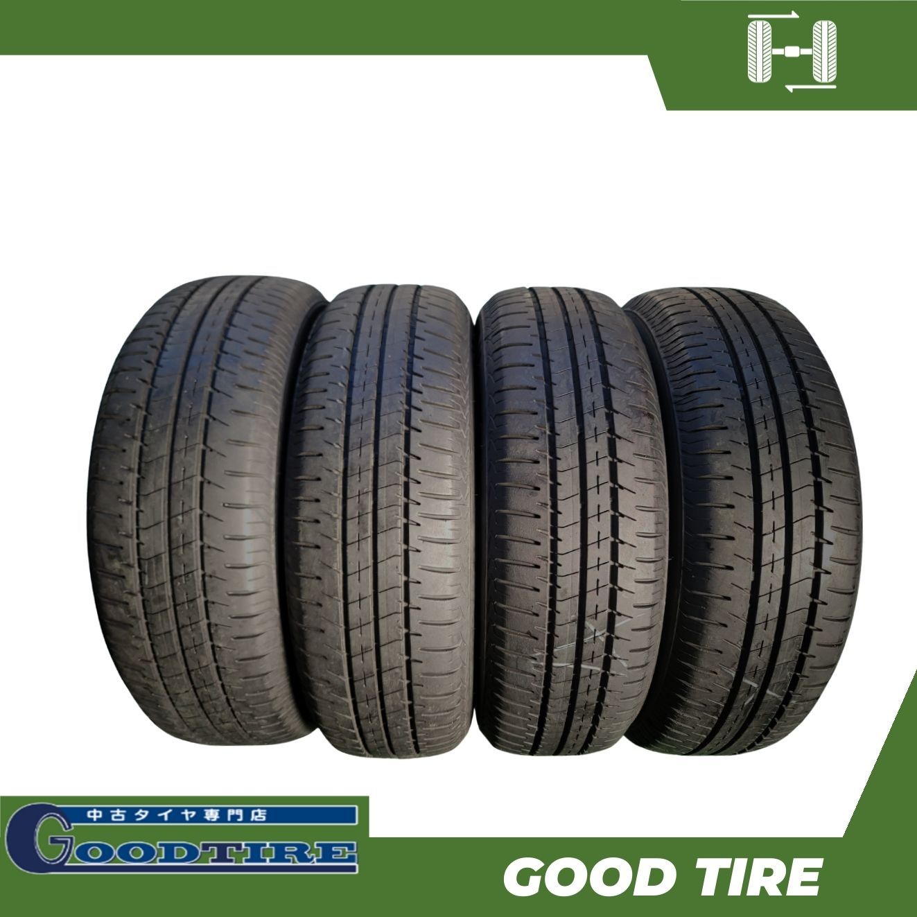 185/65R15 ブリヂストン ECOPIA NH200C 2022年製 4本 夏用 8分山 中古 