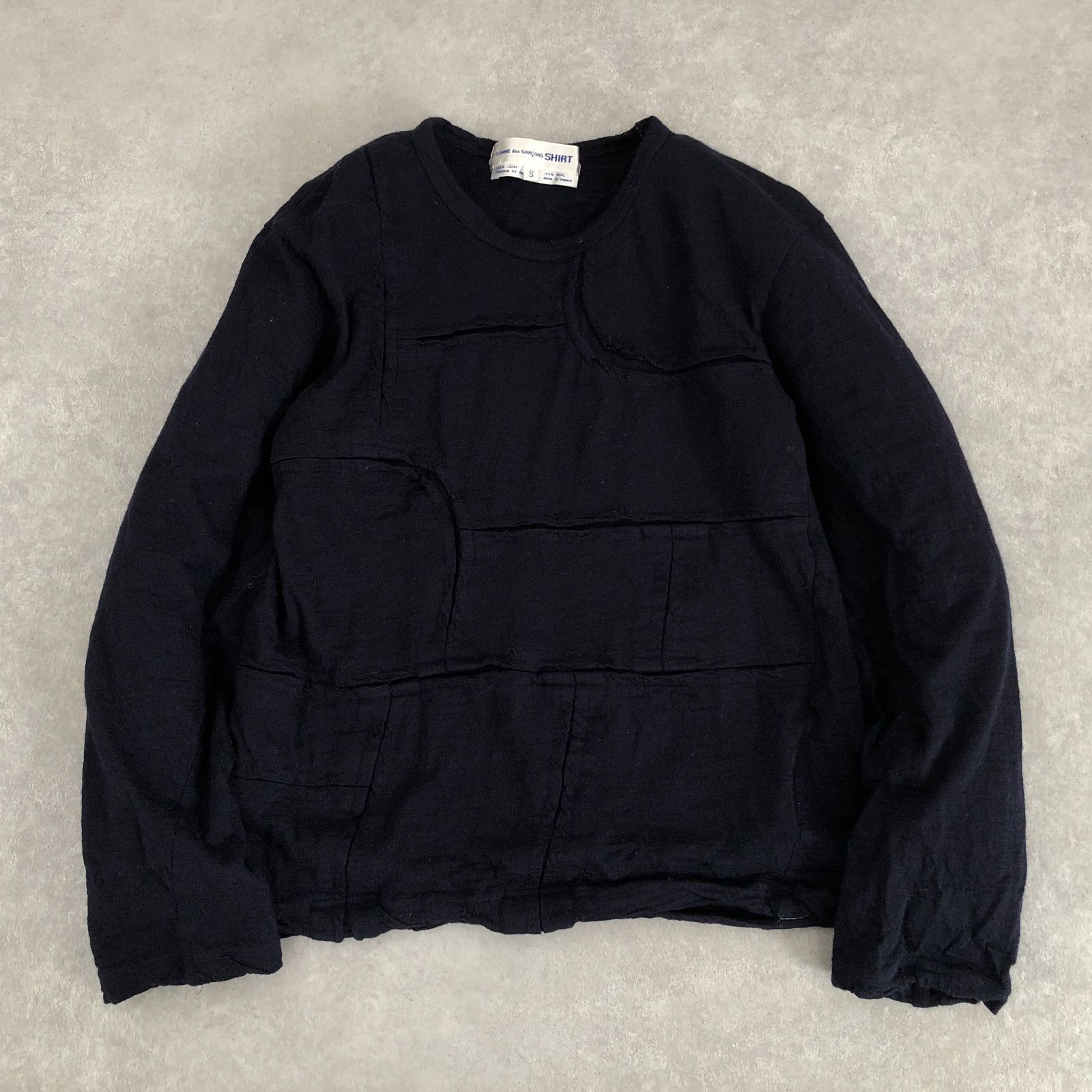 90s　コムデギャルソンシャツ　パッチワークコート　ウールニット 90s コムデギャルソンシャツ パッチワークコート ウールニット 90s