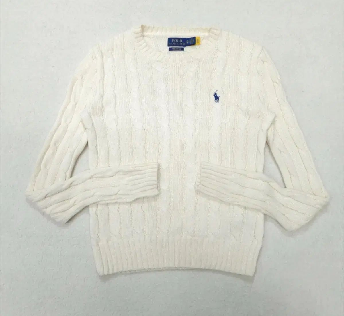 ポロ ラルフローレン ケーブル ニット アイボリー - メルカリ