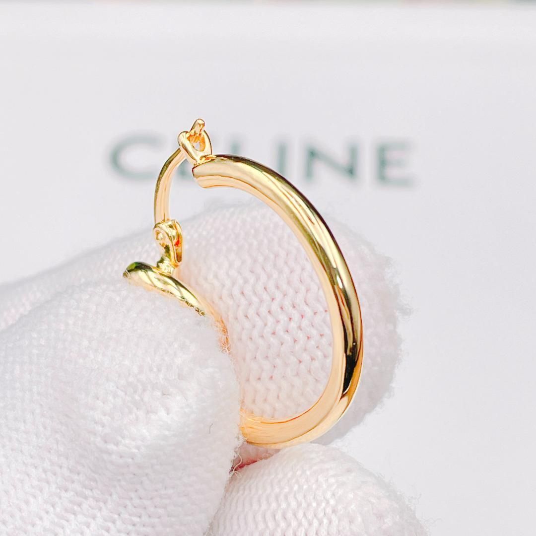 CELINE セリーヌ ノットスモールフープ ピアス 片耳 ゴールド CELINE ノット スモールフープピアス 片耳 CELINE セリーヌ ノット