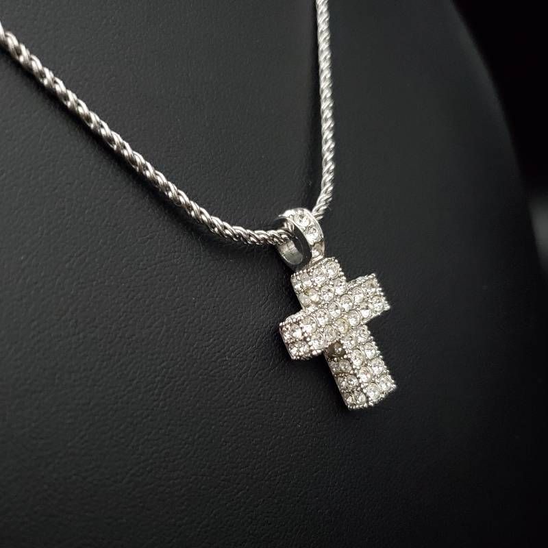 スワロフスキー Swarovski クロス ラインストーン ネックレス SWAROVSKI スワロフスキー ネックレス ペンダント クロス 十字架