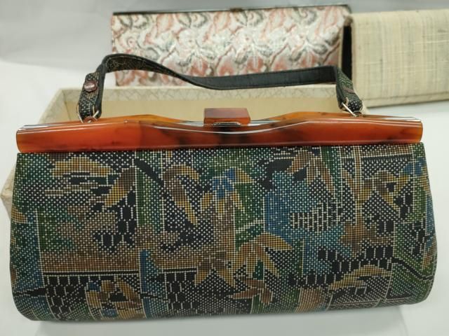 平和屋着物▽和装小物 和装バッグまとめて4点 本場大島紬 7マルキ