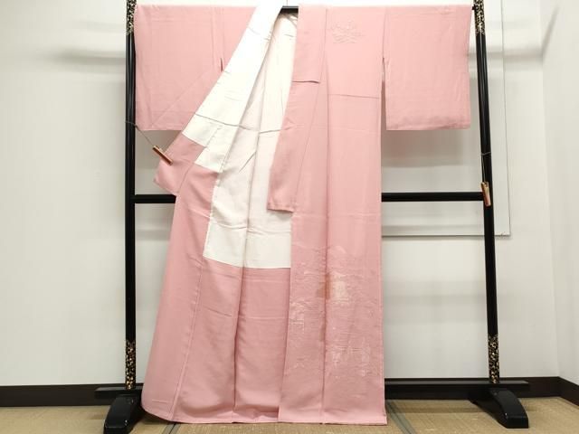 平和屋着物▽中国三大刺繍 スワトウ刺繍 訪問着 単衣 貝桶