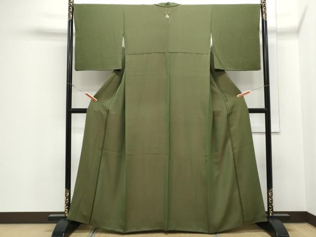 平和屋着物●上質な紬　霞文　胡桃色　ロング丈　正絹　逸品　AABD7668ck 平和屋着物○上質な紬 霞文 胡桃色 ロング丈 正絹 逸品 AABD7668ck