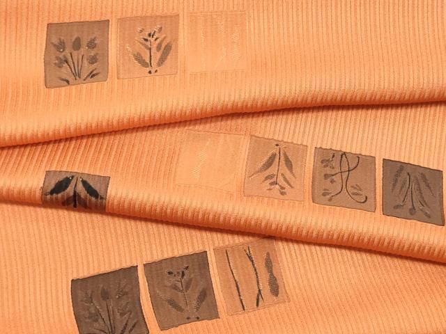 平和屋着物▽羽織・コート 反物 羽尺 地紋起こし 草花文 承華縮緬 伊と