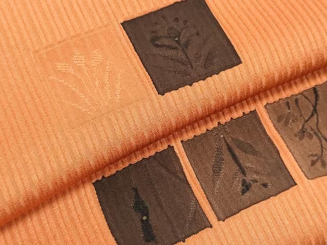 反物　着物　ちりめん　羽尺　承華縮緬 平和屋着物▽羽織・コート 反物 羽尺 地紋起こし 草花文 承華縮緬 伊と