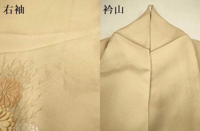 平和屋着物▽訪問着 駒刺繍 総刺繍 草花文 金糸 正絹 逸品 DAAZ5442du