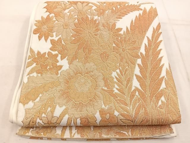 平和屋着物◎六通柄袋帯 更紗花文 金糸 正絹 逸品 BAAW1583mz - メルカリ