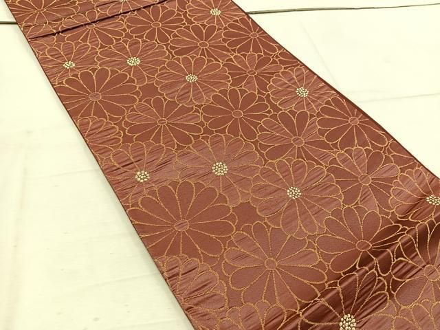 平和屋着物◎六通柄袋帯 菊 金銀糸 正絹 逸品 BAAW1609mz - メルカリ