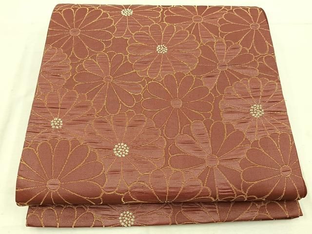 平和屋着物◎六通柄袋帯 菊 金銀糸 正絹 逸品 BAAW1609mz - メルカリ