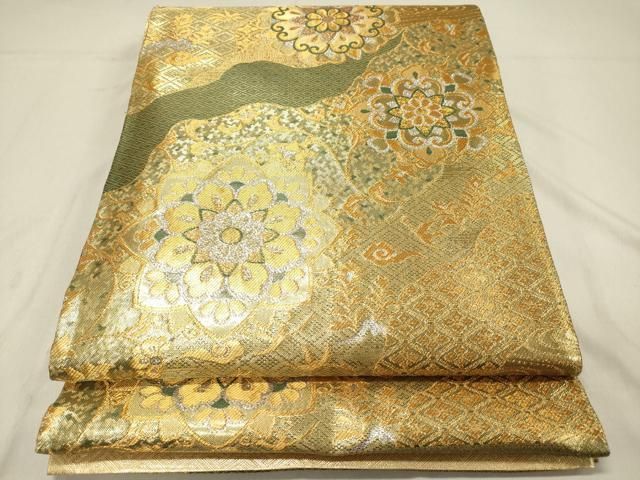 平和屋着物◎佐賀錦 六通柄袋帯 壽賀多錦 九百錦 道長花唐草文 金銀糸
