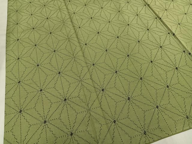 平和屋着物□上質な紬 麻の葉文様 正絹 逸品 AABE5108oa - メルカリ