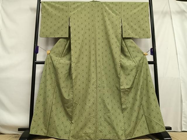 平和屋着物□上質な紬 麻の葉文様 正絹 逸品 AABE5108oa - メルカリ