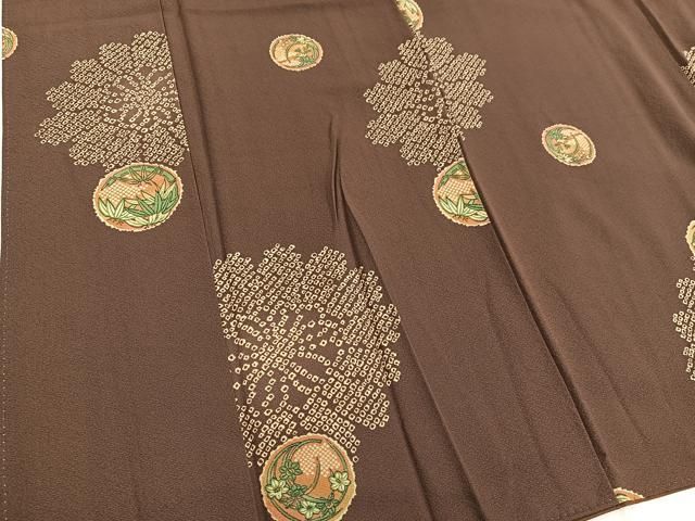 平和屋着物□上質な小紋 草花丸文 正絹 逸品 BAAW1822mz - メルカリ