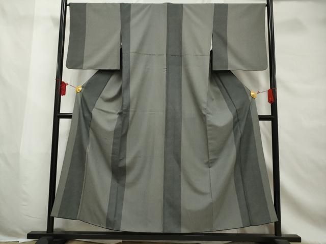 平和屋着物□江戸小紋 間道 黒地 洗える着物 AABE0911gw - メルカリ